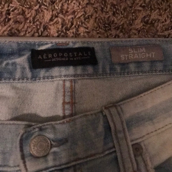 Ripped Slim Straight Jeans AEROPOSTALE - Picture 2 of 3